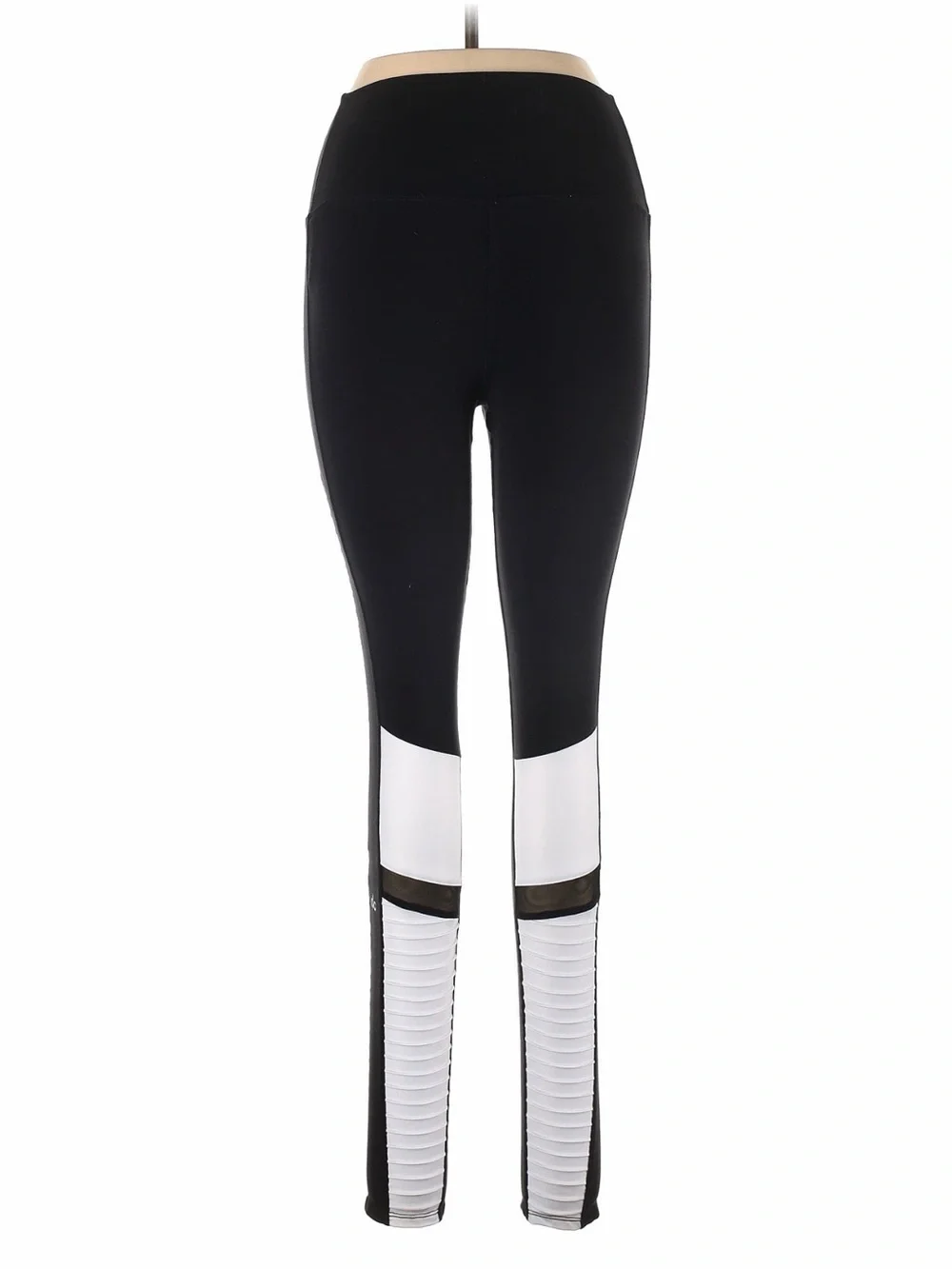 ALO Yoga Moto Leggings in a black and white